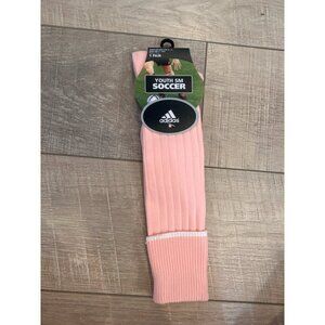 Adidas Youth Soccer Socks Pink Size 7-8.5 One Pair Comfortable Fit Durable Ribbe